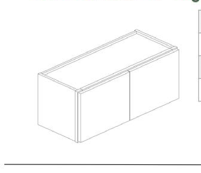 W3012 Wall Cabinet 30"W x 12"H x 12"L