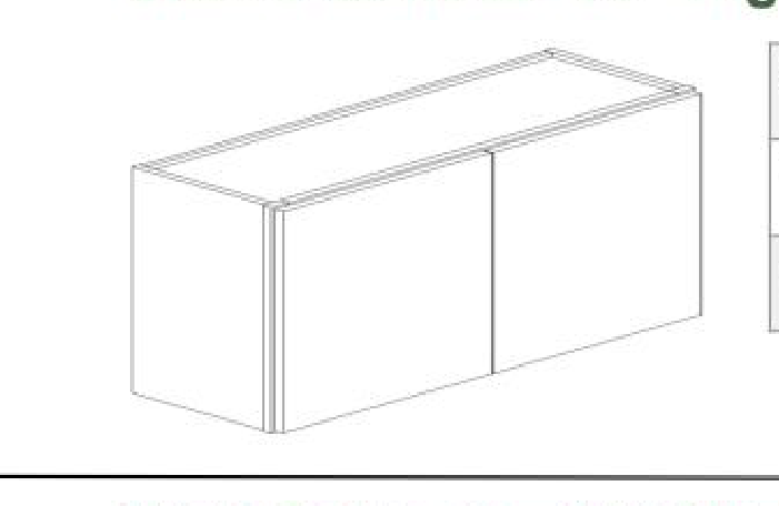 W3015 Wall Cabinet 30"W x 15"H x 12"L