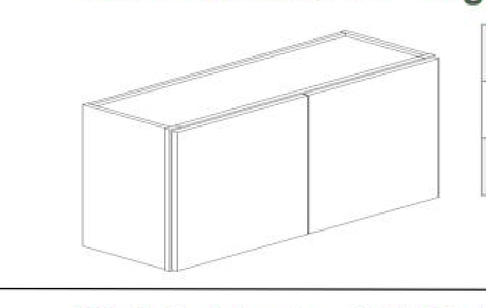 W3021 Wall Cabinet 30"W x 21"H x 12"L
