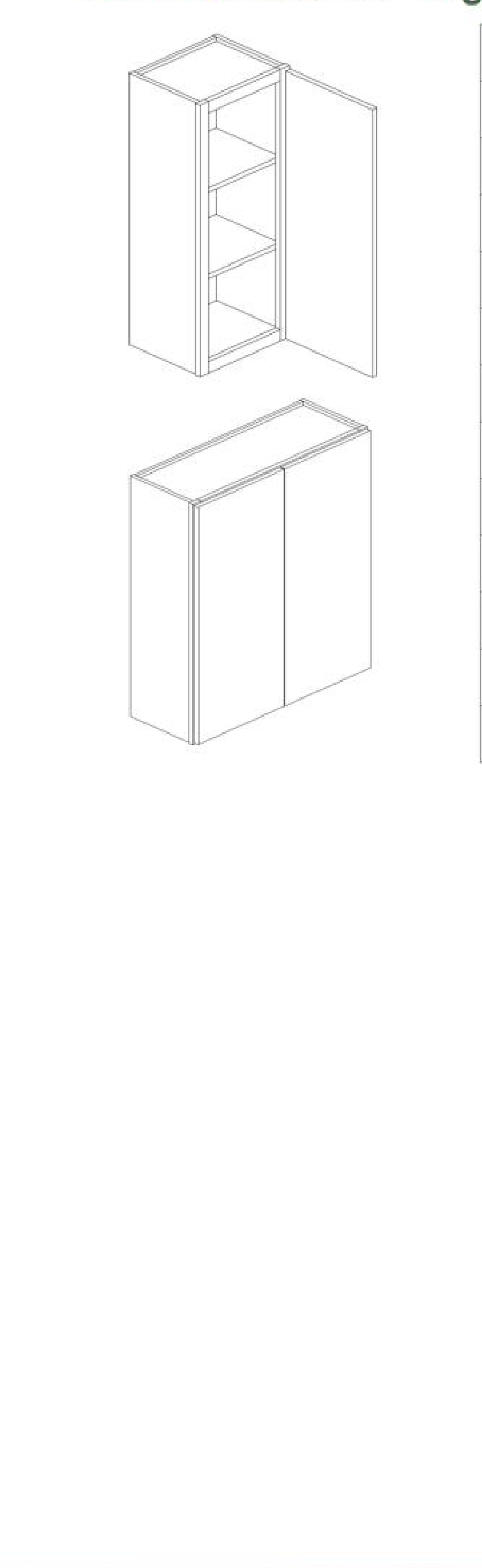 W1236 Wall Cabinet 12"W x 36"H x 12"L
