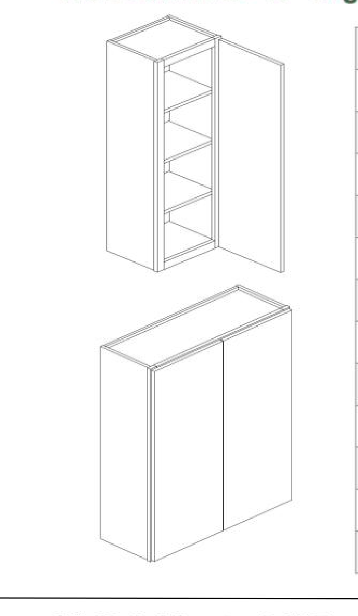 W1242 Wall Cabinet 12"W x 42"H x 12"L