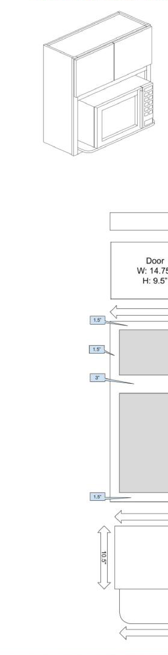 FullCabinet WMO3030  30"W x 30"H x 15"L