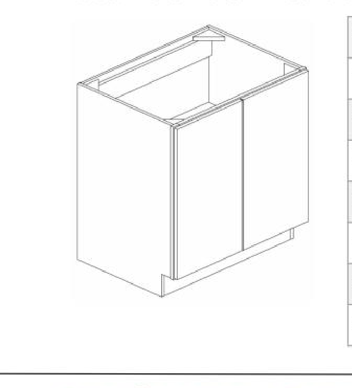 B24FH Base Full Height Cabinet 24"W x 30"H x 24"L