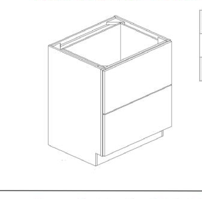 2DB30 Drawer Base Cabinet 30"W x 34.5"H x 24"L