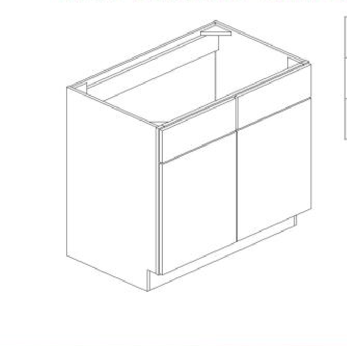 SB39 Sink Base Cabinet 39"W x 30"H x 24"L