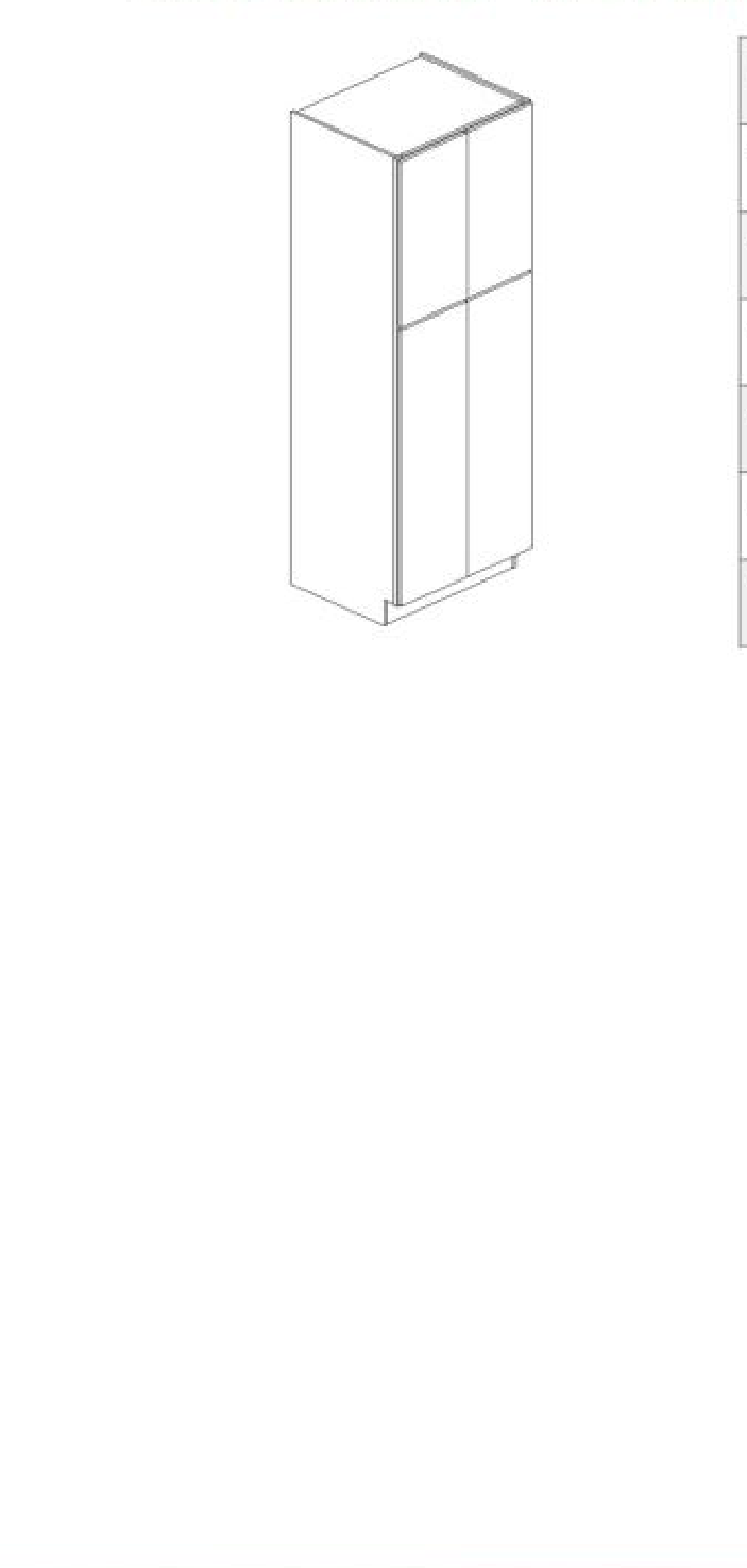 TP248424 Tall Pantry Cabinet 24"W x 80"H x 24"L