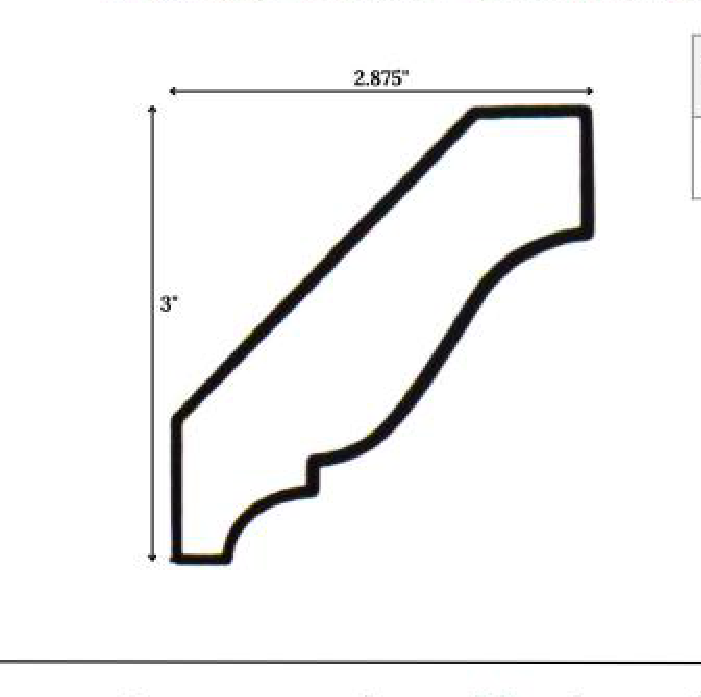 Standard Crown Molding, 96" long