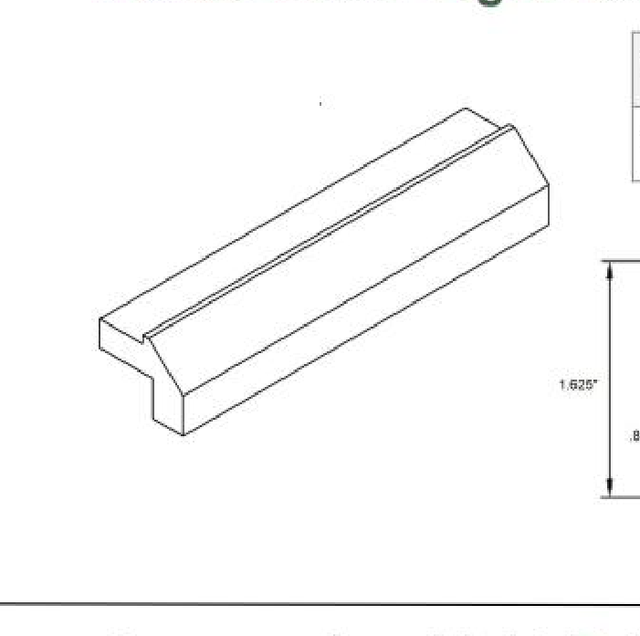 Light Rail Molding A, 96" long