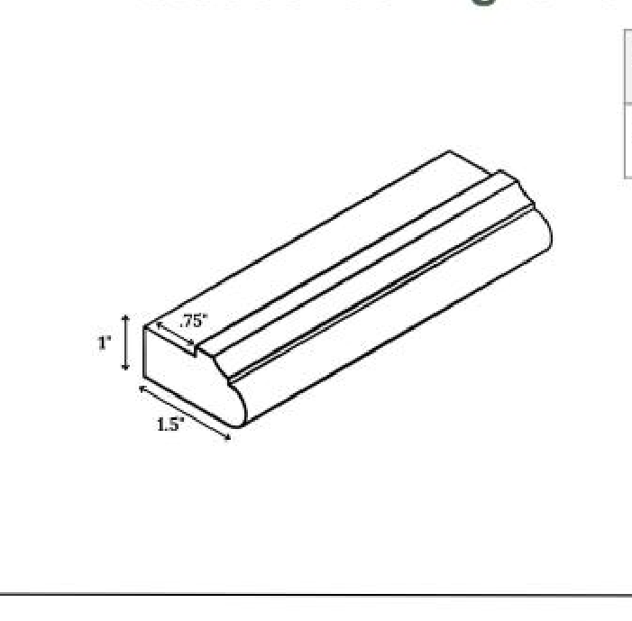 Light Rail Molding B, 96" long