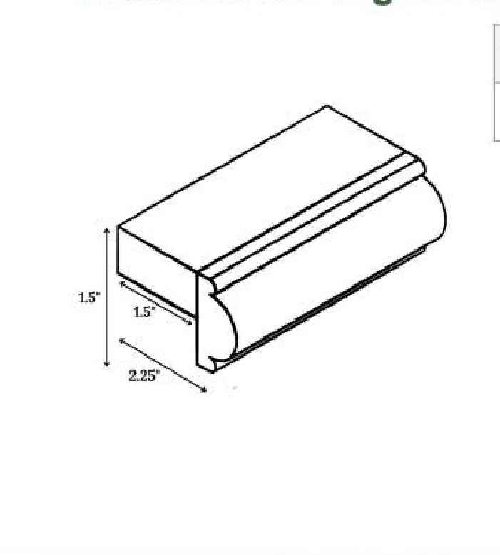 Light Rail Molding C, 96" long