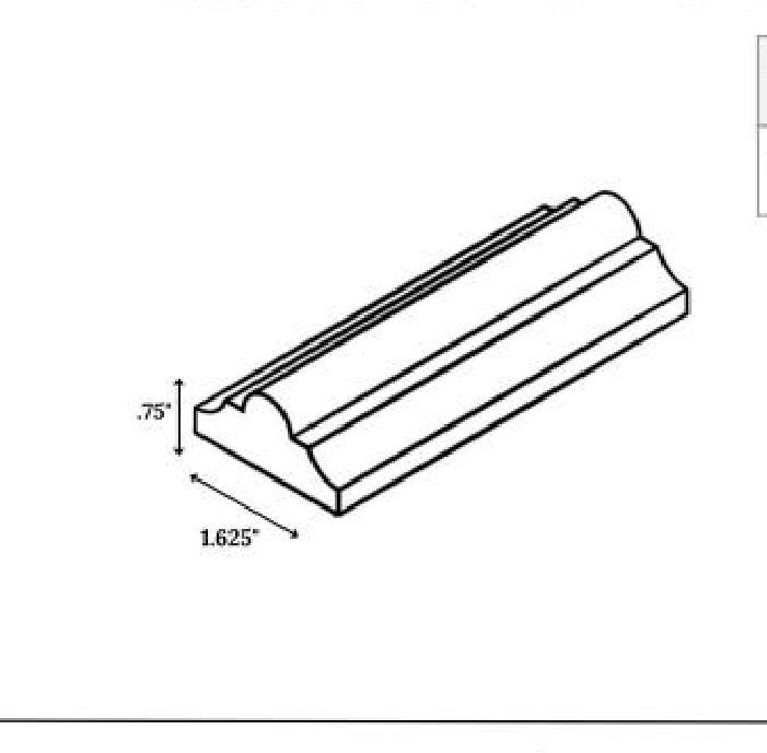 Furniture Molding, 96" long