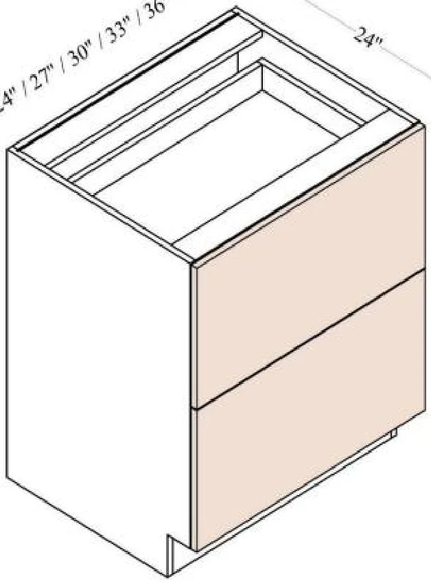 2-Drawers Base Cabinet