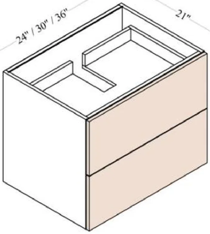 Floating Vanity Sink Drawer Base Cabinet