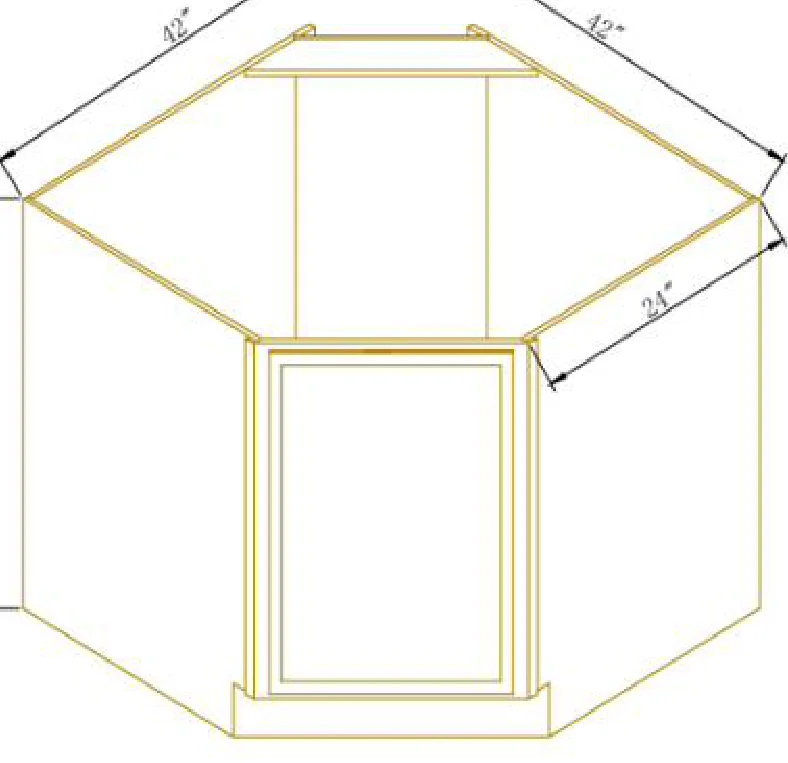 Diagonal Corner Sink Base