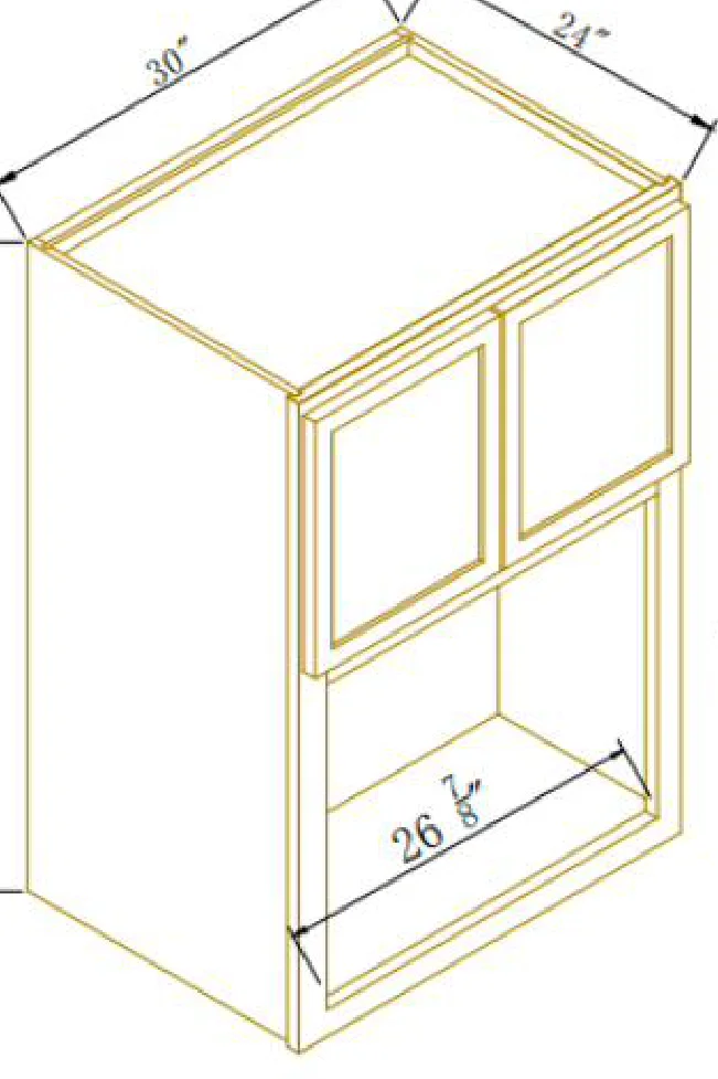 Wall Microwave Open Shelf