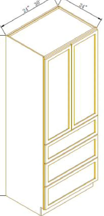 Wall Pantry With 3 Drawers