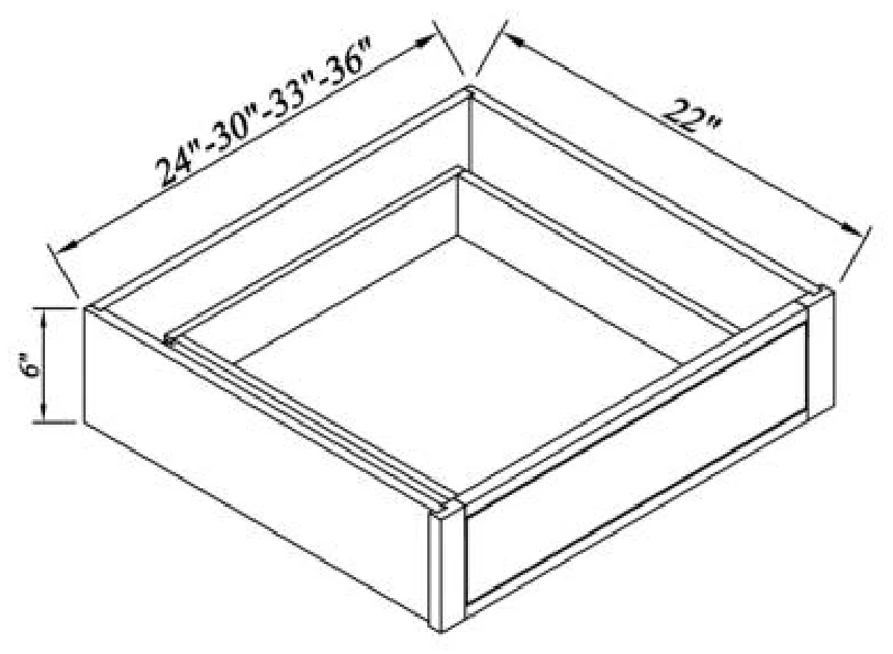 Soft Closing Base Knee Drawer Cabinet