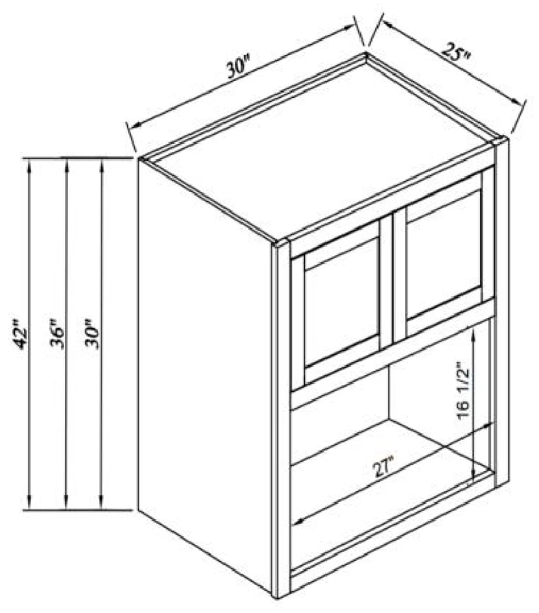 Wall Microwave Open Shelf