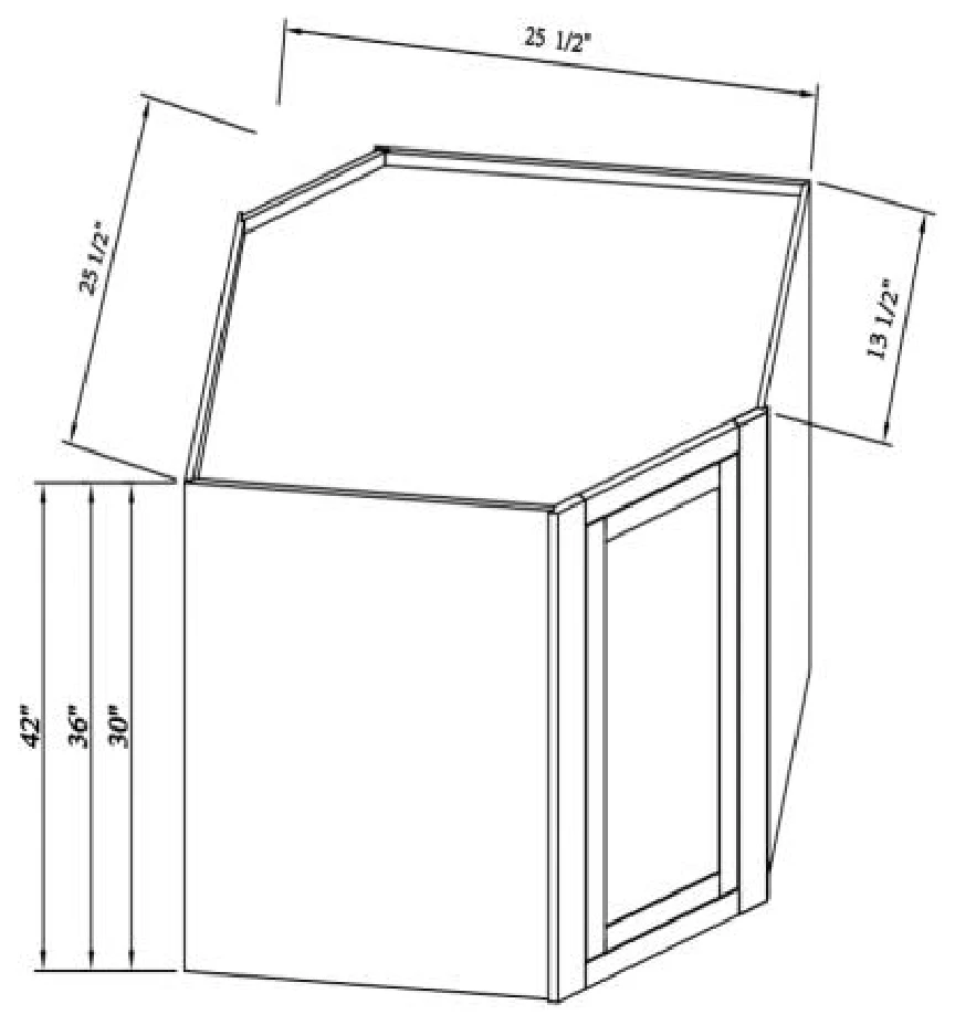 Wall Diagonal Corner Cabinet