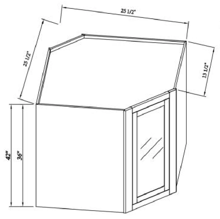 Wall Diagonal Corner Cabinet