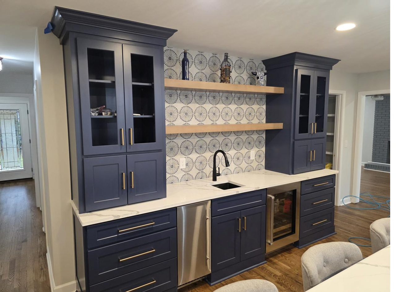 Liberty Shaker Blue cabinets