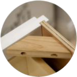 Plywood cabinet box and solid-wood face frame