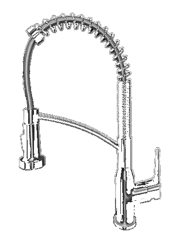 Kitchen Faucet 50AB3777 (Brushed Nickel, Gun Metal, Black)
