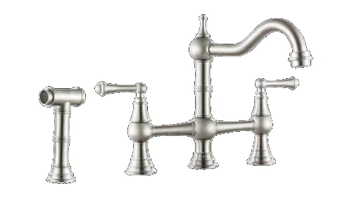 Kitchen Faucet KF803 (Brushed Nickel, Black, Gold)