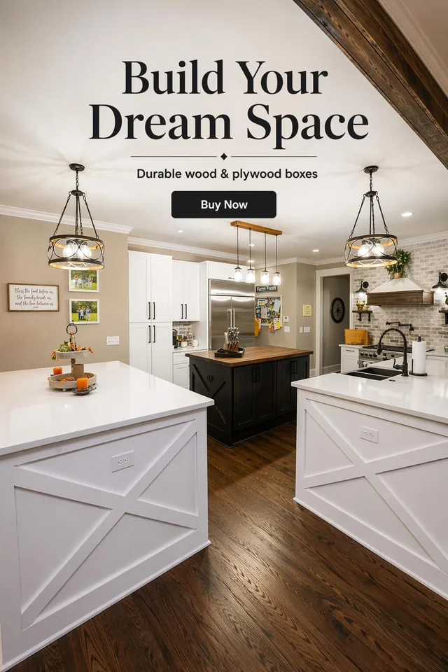 Build your dream space, durable plywood boxes