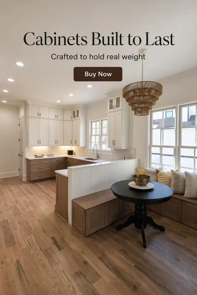 Cabinets built to last, furniture-grade construction