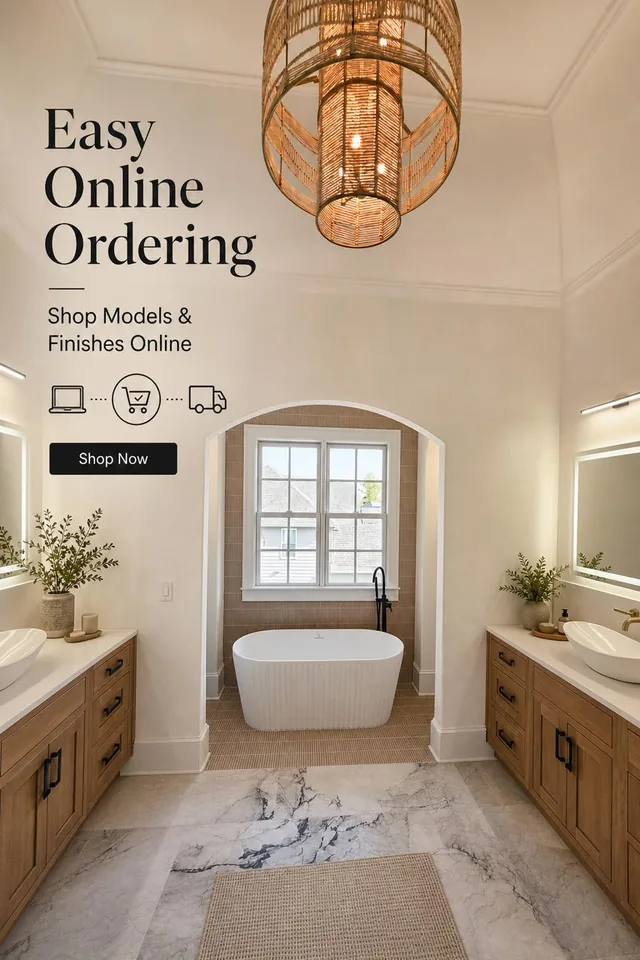 Easy online ordering, shop models and finishes online