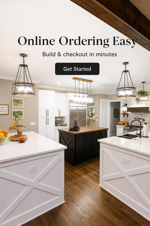 Online ordering, build and check out in minutes