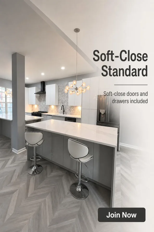 Soft-close doors and drawers included as standard