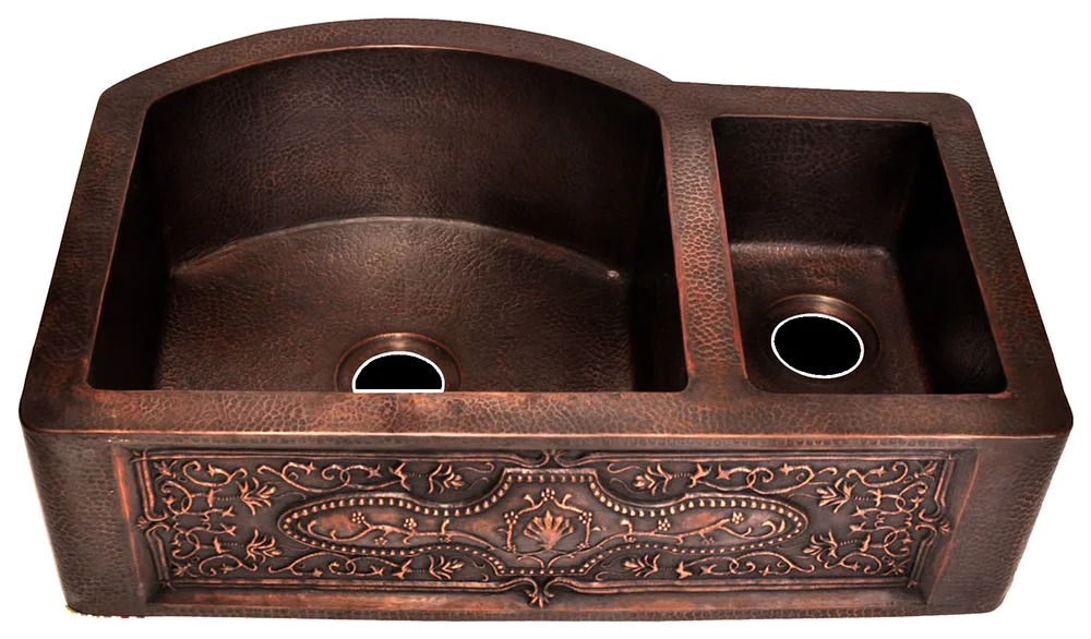 Copper Farmhouse Sink 1512FL